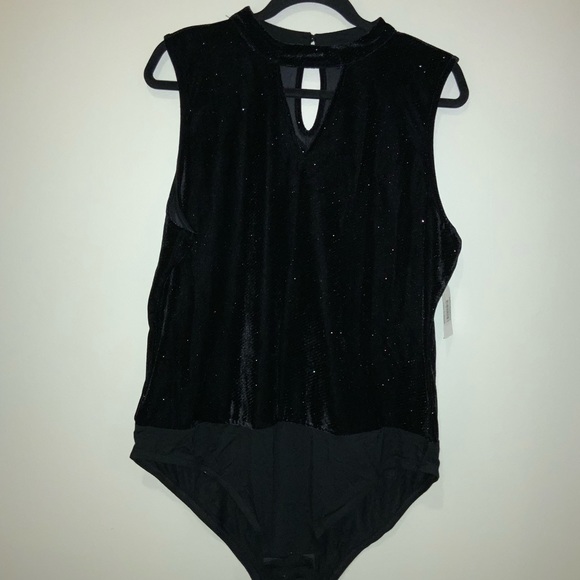 NWT TESS HOLIDAY 2x- Sleeveless Velvet Bodysuit - Picture 6 of 7